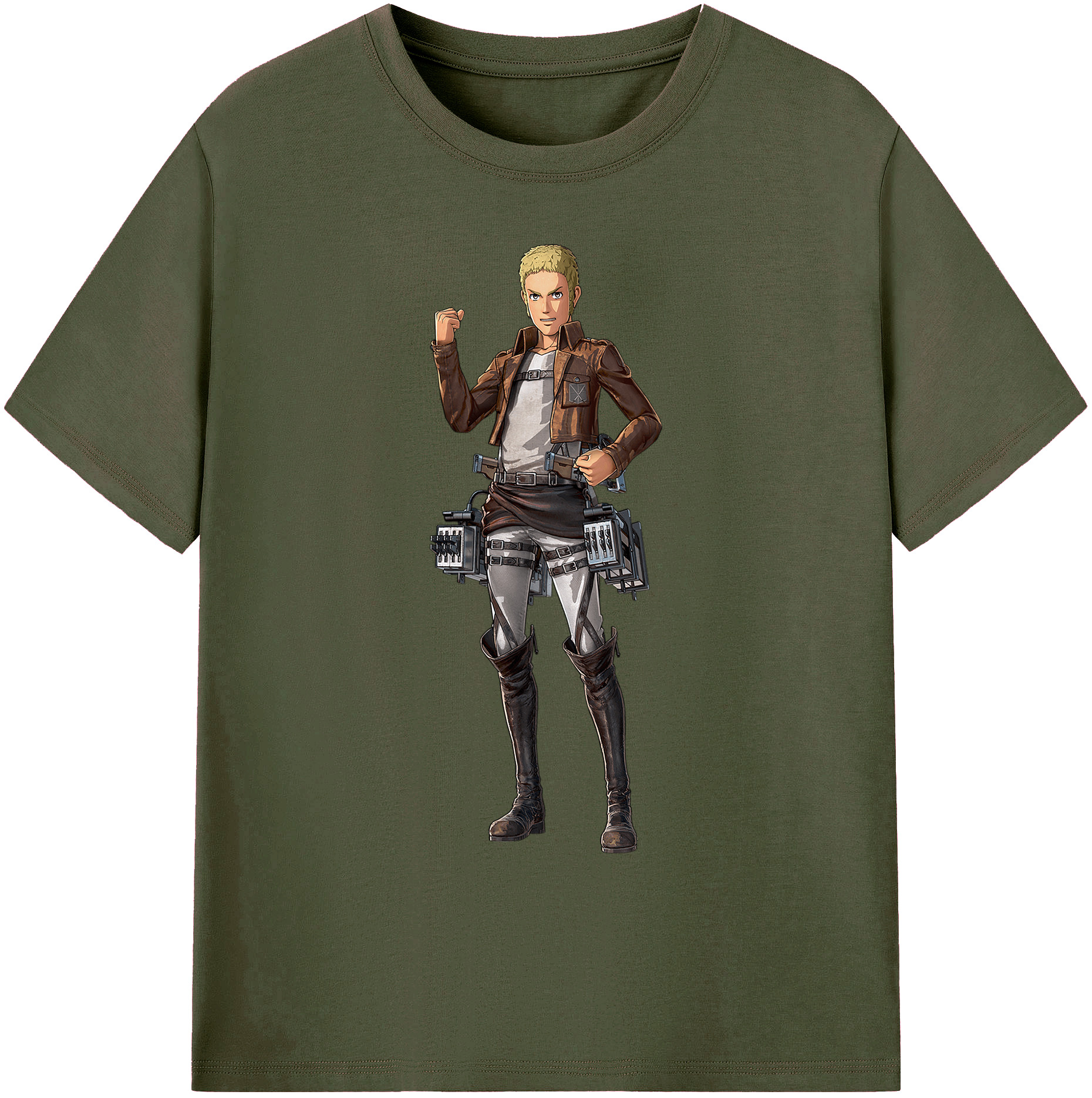 （画像用） 進撃の巨人 ライナー・ブラウン Attack on Titan Reiner Braun 綿100％ メンズ半袖Tシャツ｜肌触りやわらか＆通気性
